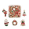 50Pcs 5 Style Christmas Theme Alloy Enamel Pendants ENAM-LS0001-49-RS-1