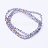 Electroplate Transparent Glass Beads Strands EGLA-E046-D01-2