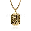 Retro Chinese Style Dragon-Shaped Titanium Steel Pendant Box Chain Necklaces PW-WGA2FFF-02-1