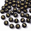 Opaque Black Acrylic Beads MACR-T038-15-1