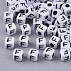 White Opaque Acrylic Beads MACR-R869-02F-1