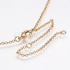 Brass Cable Chains Necklaces NJEW-F167-04G-3