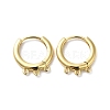 Rack Plating Brass Huggie Hoop Earring Findings KK-E084-84G-1