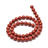 Grade A Natural Red Jasper Bead Strands G-P075-36-8mm-2