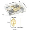 100Pcs Leaf Iron Pendants KK-FS0001-98-4