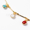 Brass Enamel Pendant Necklaces NJEW-JN03225-2