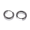 304 Stainless Steel Huggie Hoop Earrings LS-EJEW-F111B-17mm-B-2