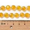 Natural Yellow Agate Beads Strands G-B153-A03-5
