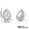 Brass Teardrop Stud Earrings UI2850-1-1