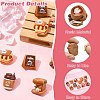 12Pcs 6 Styles Cartoon Coffee Theme Resin Lapel Pin Backs JEWB-CJ0003-04-3