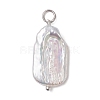 Natural Baroque Pearl Keshi Pearl Pendants PALLOY-JF04628-02-3