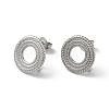 Non-Tarnish 304 Stainless Stud Earring Findings STAS-M314-01F-P-1