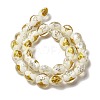 Handmade Gold Foil and Silver Foil Lampwork Flat Round Beads FOIL-C001-02G-2