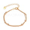Brass Curb Chains Multi-strand Bracelets BJEW-JB05536-1