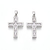Brass Micro Pave Cubic Zirconia Pendants KK-N257-32P-1