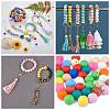 100Pcs Silicone Beads Round Rubber Bead 15MM Loose Spacer Beads for DIY Supplies Jewelry Keychain Making JX440A-5