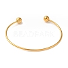 Ion Plating(IP) 304 Stainless Steel Open Cuff Torque Bangles for Women BJEW-Z071-01G-2
