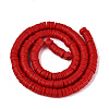 Handmade Polymer Clay Beads Strands CLAY-R089-6mm-036-2
