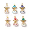 Faceted Glass Pendants PALLOY-MZ00586-1