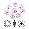 Pointed Back & Back Plated Glass Rhinestone Cabochons RGLA-J012-10mm-223-1