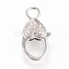 Alloy Rhinestone Lobster Claw Clasps KK-S301-01-1