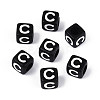 Initial Acrylic Horizontal Hole Beads OACR-ZX006-35C-1