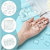 48Pcs 6 Styles Transparent Square Glass Cabochons GGLA-FS0001-06-2