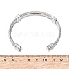 Tarnish Resistant Trendy Men's Torque Bangles BJEW-L111-02-5
