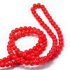 Baking Paint Imitation Jade Glass Round Bead Strands X-DGLA-Q021-10mm-05-3