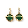 Brass Micro Pave Cubic Zirconia Pendants KK-Z139-04G-2