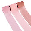 3 Rolls 3 Colors Wrinkle Polyester Ribbon OCOR-TA0002-98B-3