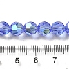 Electroplate Transparent Glass Beads Strands EGLA-A035-T8mm-L14-4