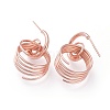(Jewelry Parties Factory Sale)Brass Dangle Stud Earrings EJEW-L234-16RG-2