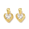 Brass Pave Clear Cubic Zirconia Charms CU-CBA6E4E-19G-C-1