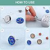 100Pcs Flat Round Stainless Steel Stud Earring Settings STAS-SP0001-61C-P-6