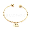 PVD Vacuum Plating 201 Stainless Steel Cuff Bangles BJEW-M284-20G-1-2