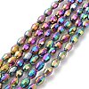 Electroplate Glass Beads Strands EGLA-J013-4X6mm-F15-1