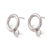 Non-Tarnish 304 Stainless Steel Stud Earring Findings STAS-P308-02A-P-1