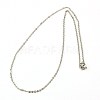 Tarnish Resistant 304 Stainless Steel Necklaces Women Cable Chain Necklaces NJEW-C079-01B-1