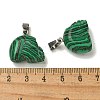 Synthetic Malachite Pendants G-Z067-02P-12-4