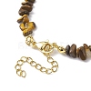 Natural Tiger Eye Chip Beaded Necklace NJEW-JN04616-08-5