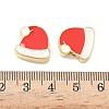 Christmas Brass Enamel Beads KK-I474-G18-3