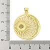 Rack Plating Brass Micro Pave Clear Cubic Zirconia Pendants KK-B091-35G-3