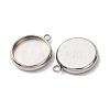 Tarnish Resistant 304 Stainless Steel Pendant Cabochon Settings STAS-K202-03E-P-1