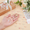 100Pcs Crackle Glass Cube Connectors Charms PALLOY-HY00066-3