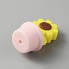 Sunflower Silicone Beads LS-SIL-WH0008-40C-2