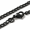 Spray Painted 201 Stainless Steel Curb Chain Necklaces NJEW-R258-01E-2
