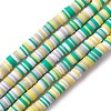 Handmade Polymer Clay Beads Strands CLAY-R089-8mm-T008-1