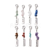 8Pcs 8 Styles Alloy Rectangle with Inspirational Word Pendant Decoration HJEW-JM02376-1