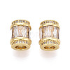 Brass Micro Pave Cubic Zirconia Beads X-KK-P237-02G-1
